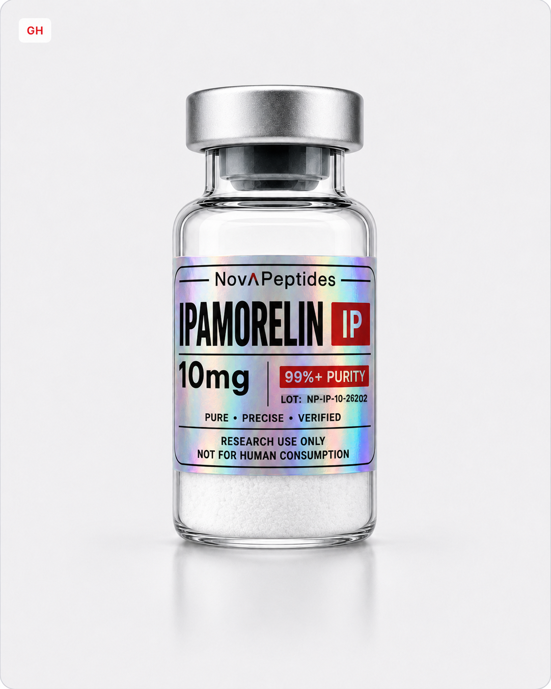 Vial de Ipamorelina 10 mg Nova Peptides